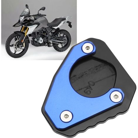 Motorradmodifikationen: Seitenständer, verbreiterte Sitzbank, Seitenständer, verbreiterter Seitenständer, verbreiterter Schwerpunkt, G310GS 2017–2018 Blau (1/5)