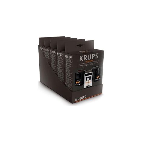 Krups Lot 5 Kits d'entretien pour Machines Espresso Broyeur a Grain, Accessoire Officiel XS531010, Noir