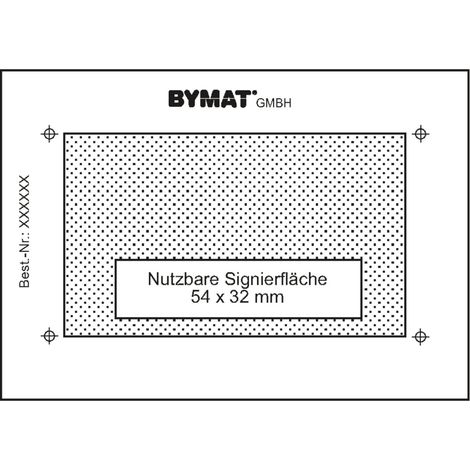 schweisskraft Langzeitschablone DIN A8 54 x 32 mm Kunststoffr. (1/2)