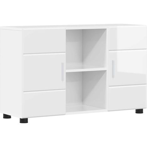 Maison Exclusive - Credenza con porta FLORIN Bianco Lucido 88,5 x 30,5 x 55,5 cm (1/5)