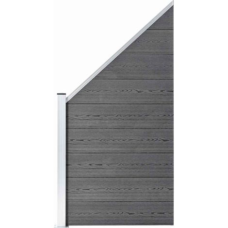 Maison Exclusive - Ensemble de clôture WPC 1 Carré + 1 Incliné 273x186 cm Gris (1/5)