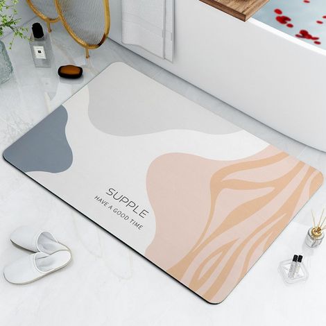 Ede Fantasy 5080cm (terre de diatomées) Tapis de sol en terre de diatomées, tapis antidérapant pour salle de bain, tapis absorbant pour porte de salle de bain (1/4)