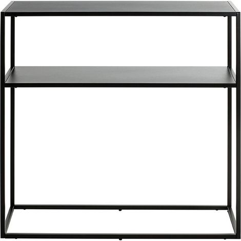 Etagère, meuble étagère en métal coloris noir -longueur 80 x profondeur 30 x hauteur 80 cm (1/5)