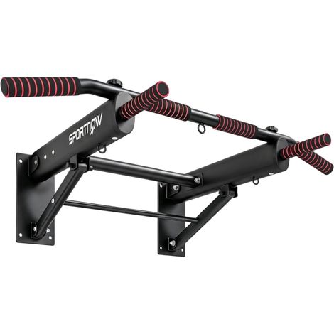 Entraînement dos et bras à la maison : barre de traction murale pliable, acier renforcé, charge max. 120 kg (1/5)