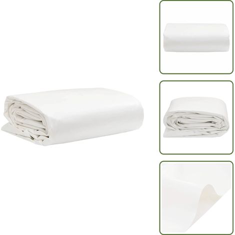 The Living Store Telone Bianco 1,5x10 m 650 g/m² - Telone per mobili