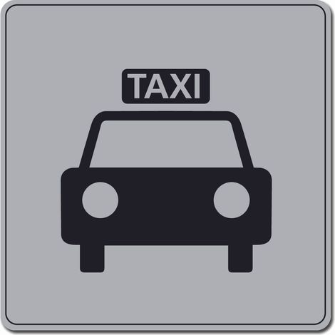 Plaque de porte Taxi - Classique argent 90x90mm - 4330525