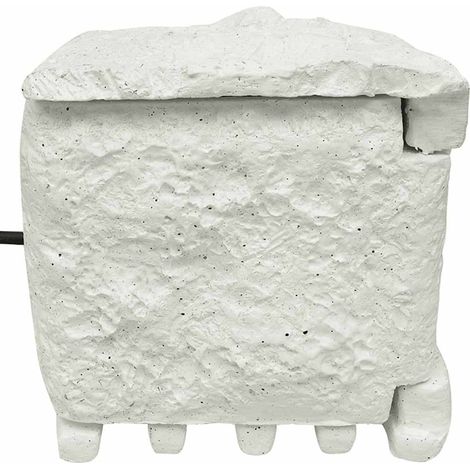 vidaXL Enchufe de jardín 4 ranuras resistente al agua resina blanco (1/2)