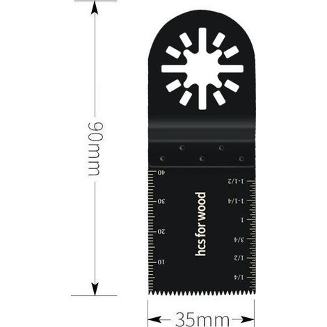 10 x 35 mm oszillierende Sägeblätter aus hochkohlenstoffhaltigem Stahl – Zum Schneiden von schwimmend verlegten Böden und weichen Materialien – Zubehör für Multifunktionswerkzeuge (1/5)