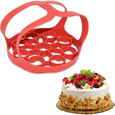 Cestello per cottura a vapore pieghevole in silicone, utensile in gomma per pentola a pressione elettrica da 6/8 litri, senza BPA. (1/5)