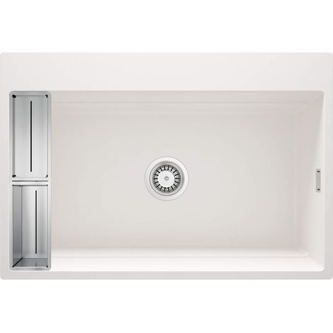 Lavello cucina in granito con 1 vasca 76x52 cm alabastro - Vora