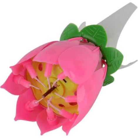 Musikalische Lotusblütenkerzen, 2 Stück, romantisches Geburtstagsgeschenk, dekorative singende Blumenkerzen (1/5)