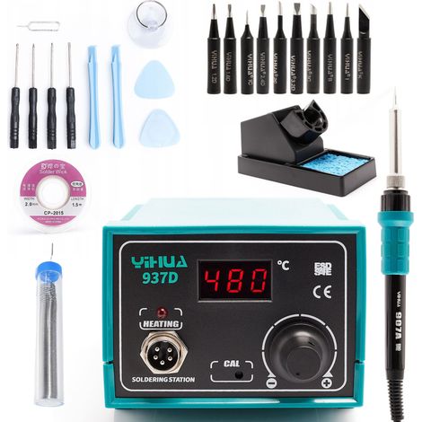 Kit stazione saldante Yihua 937D nero, 6 pezzi