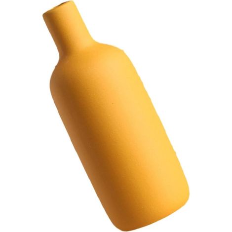 Vase en Céramique Orange pour Fleurs Séchées Vase Décoratif Floral Élégant de Style Pastoral Ornement Artisanal pour Décoration Intérieure de Maison 1 Pièce (1/5)