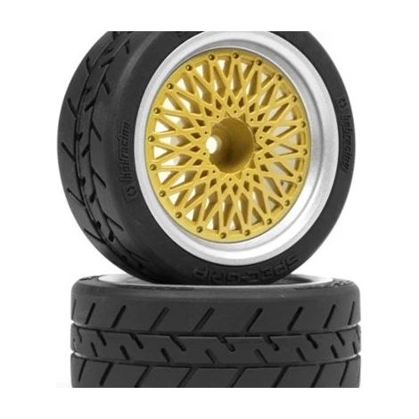 BBS RS Wheels Silver/Gold 26mm (6mm Offset)