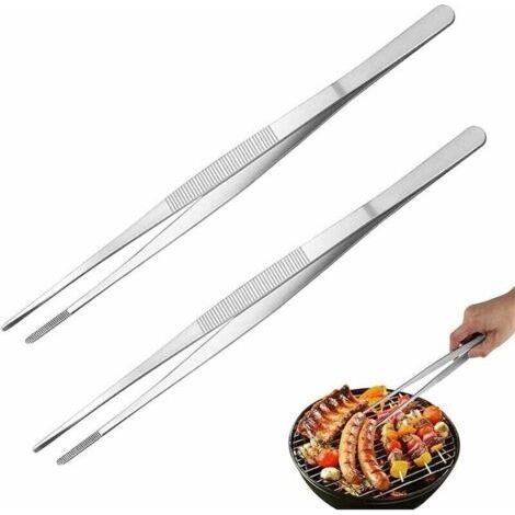 Bardusch-Lot De 2 Pinces De Cuisine En Acier Inoxydable De Qualité Alimentaire 30 Cm,Pince à Viande Avec Surface De Préhension Rainurée,Brucelles De Barbecue Multifonctionnelles,Pince Pour La Cuisine (1/5)