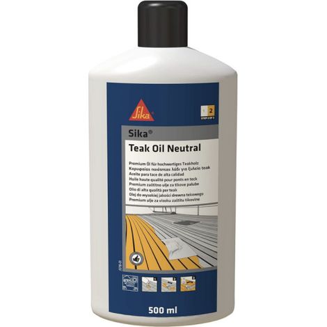 Huile de protection SIKA SikaTeak Oil Neutral - Pour pont en teck - 500ml