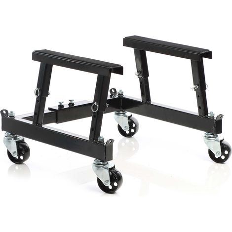 Wiltec Soporte de motocicleta con ruedas para gato elevador 680 kg montaje ATV elevación (1/5)