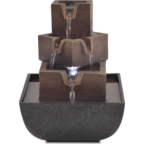 Maison Exclusive - Fontana da Interni con Luce a LED in Poliresina