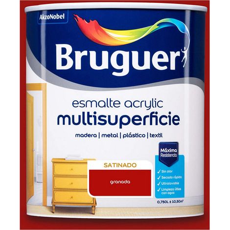ESMALTE ACRYLICO MULTISUPERFICIE SATINADO 0,750L GRANADA 5057494 BRUGUER