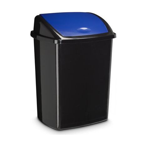 Papelera plastico con tapa basculante cep 91947 50 litros azul