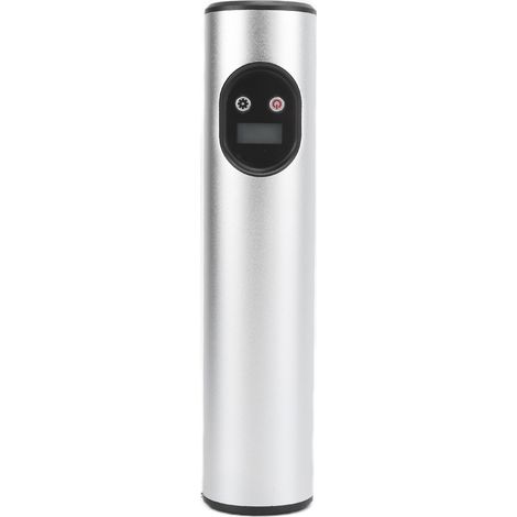 Wiederaufladbare, multifunktionale, tragbare, kabellose Luftpumpe mit Digitalanzeige und integriertem Licht (silber) (1/5)
