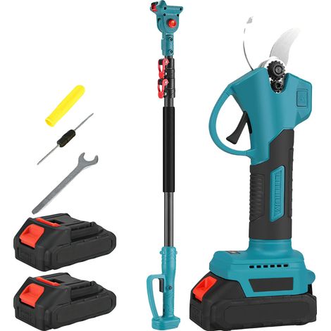 Sécateur Électrique, Poteau Télescopique, Moteur Sans Balais, Avec 2 batteries (1/2)