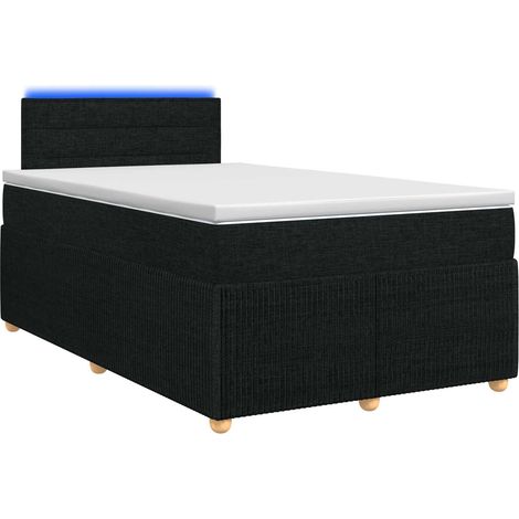 Maison Exclusive - Letto box spring con materasso Nero 120 x 190 cm Tessuto (1/5)