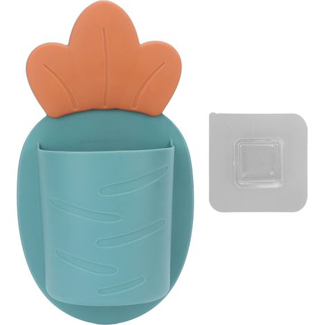 Boîte de rangement murale pour salle de bain, verte, capacité de charge élevée, design ajouré, installation facile, compacte. (1/5)