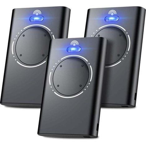 Mando a distancia para puerta de 868 MHz, compatible con XT2/XT4 SLH LR, paquete de 3 unidades negras.