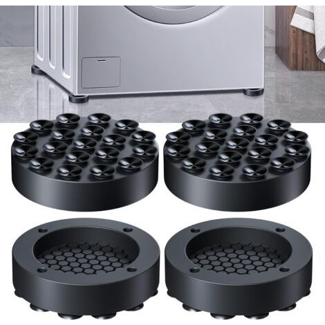 Ensemble de 4 amortisseurs de vibrations pour lave-linge - Tapis antidérapants pour lave-linge - Tapis anti-vibrations - Tapis antidérapants pour lave-linge (1/5)
