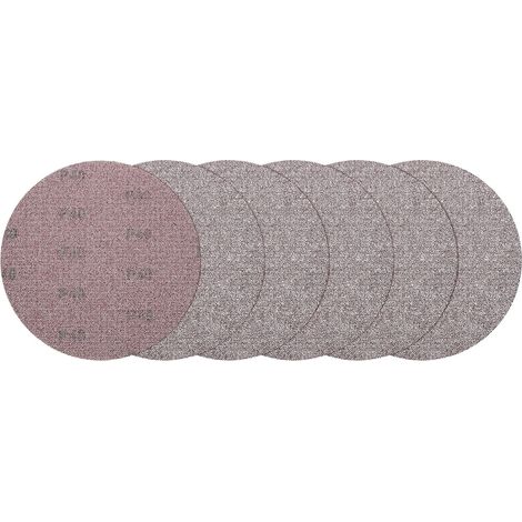 Lot de 25 disques abrasifs en maille de 125 mm, grain 60, sans poussière, pour cloison sèche et sol (1/5)