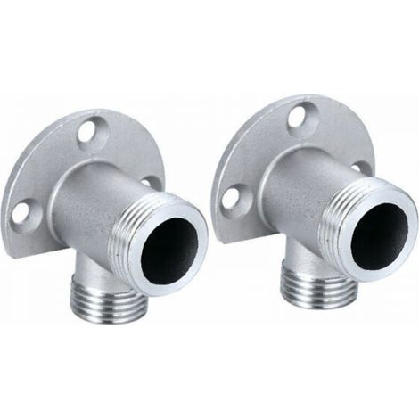 2pcs Kit d'installation pour connecter le tuyau pour robinet apparent. système de douche extérieur. mitigeur thermostatique. conversion encastré en surface (1/5)