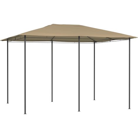 Tonnelle Barnum de Jardin, Pavillon, Pergola, Tente de jardin, 3x4x2,6 m Taupe 160 g/m² OIB4394E (1/4)