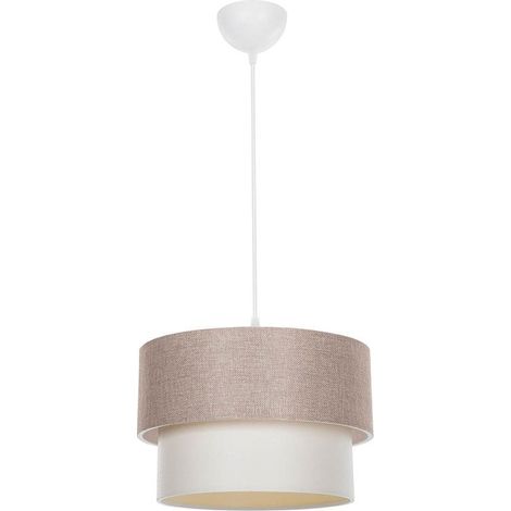 HomeLuxe Beige E27 Pendelleuchte Deckenlampe D30x72 Zentimeter - Diffuses Licht Beim Einschalten (1/5)