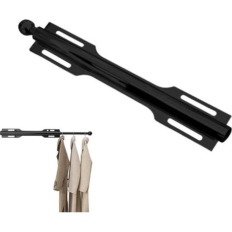 Tringle à vêtements escamotable avec Crochets, Rétractable, Acier Tringles Coulissantes Extensibles pour Placard Pour buanderie, chambre, maison, dortoir, appartement (1/5)