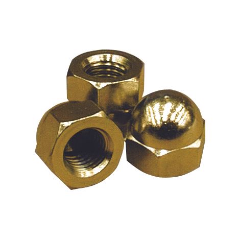 DADO ESAGONALE CIECO In ottone lucido  M 6 4 CT