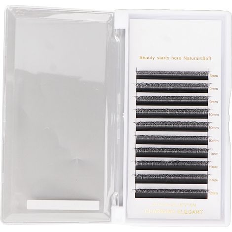 10 Fausses Cils 6D en W 0,07mm Épaisseur 8-12mm Longueur Boucle D Extensions Cils (1/5)