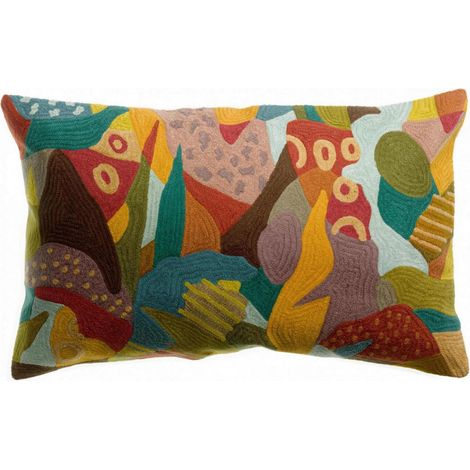 VIVARAISE - Coussin brodé Vivaraise - Motif Minéral - 40x65 cm (1/5)