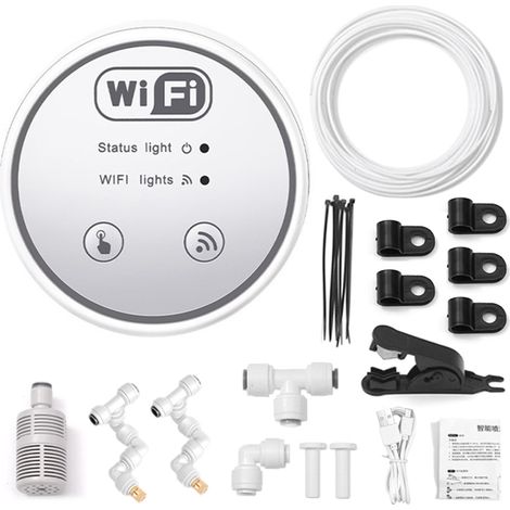 Minuteur d'arrosage automatique connecté Wi-Fi pour jardin, contrôlable via application mobile, système d'arrosage automatique intelligent pour balcon et jardin (1/5)