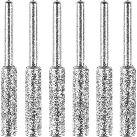 Lime à pierre de meulage de 4,8 mm - Lime à pierre de meulage plaquée titane pour tronçonneuse diamantée - Lime pour aiguiser précis, rapide et facile de la lame de scie à chaîne (1/5)