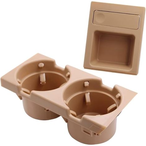 Beige double trou voiture style avant console centrale boîte de rangement porte gobelet 51168217953 51168217955 Pour BMW E46 Series 1999-2006 (1/4)