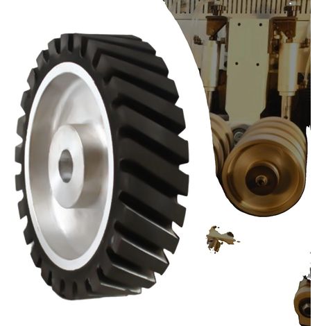 Belt Grinder Kontaktrolle, 20 cm Durchmesser, 5 cm Höhe, 2,5 cm Bohrungsdurchmesser, 1,8 kg Bruttogewicht, Kompatibel mit verschiedenen Maschinen (1/5)