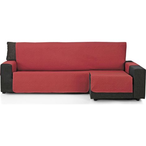 Housse de canapé d'angle réglable, Couleur Rouge, 240 cm (1/5)