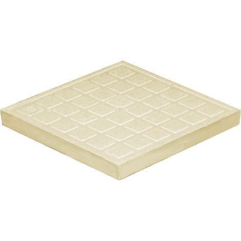 First Plast – Tampon de sol en polypropylène 284 x 284 mm – Couleur sable – Garantie 10 ans pour espaces extérieurs durables (1/2)