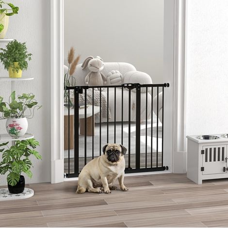 Barriera di sicurezza per cani nera, chiusura automatica, larghezza regolabile 74-94 cm REDOM (1/5)