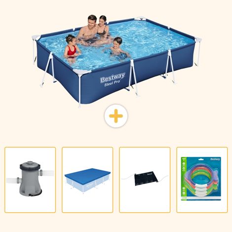 Bestway Bestway Steel Pro Rectangulaire - 300x201x66 cm - 5-pièces S211 (1/5)