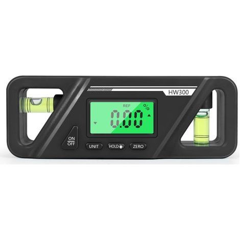Laser level, digital inclinometer, protractor, multifunctional magnetic instrument for measuring angles, level (black) (1/5)