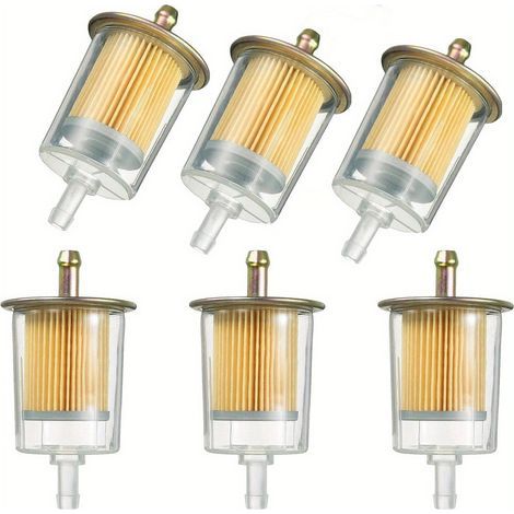 Filtres à carburant universels, adaptés aux tracteurs industriels, voitures, camions, motos et moteurs à essence, lot de 6. (1/5)