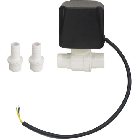 Vanne motorisée normalement fermée PVC à boisseau sphérique pour piscine arrosage jardin connecteur tuyau électrique 220V 2 voies vanne d'arrêt vanne à bille électrique (AC220v ID25 D12mm) (1/5)