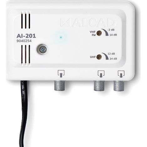 Amplificateur d'antenne haut débit 2 TV VHF UHF AI-201 ALCAD